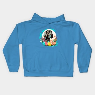 Great Dane Easter Egg Spring Splatter Painting Dog Lover Art Kids Hoodie